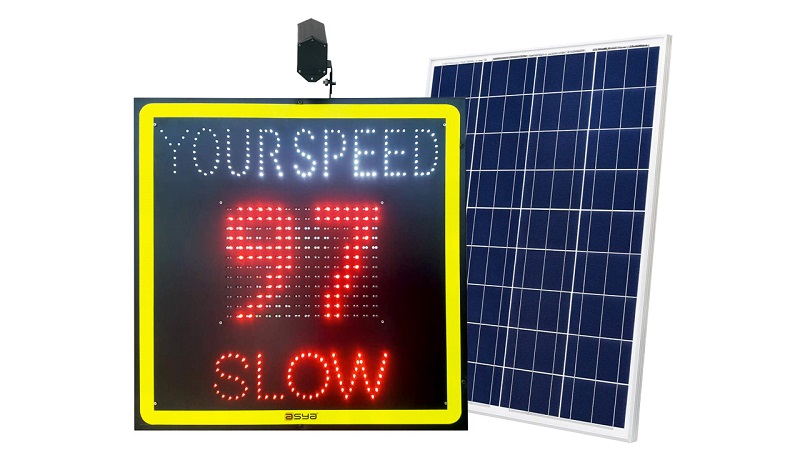solar powered speed signs